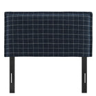 Modway Camille Checkered Linen Blend Twin Size Headboard