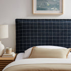 Modway Camille Checkered Linen Blend Twin Size Headboard