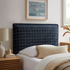 Modway Camille Checkered Linen Blend Twin Size Headboard
