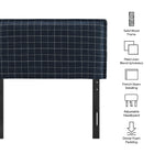 Modway Camille Checkered Linen Blend Twin Size Headboard