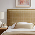 Modway Camille Checkered Linen Blend Twin Size Headboard