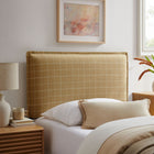 Modway Camille Checkered Linen Blend Twin Size Headboard
