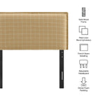 Modway Camille Checkered Linen Blend Twin Size Headboard
