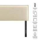 Modway Camille Upholstered Linen Blend Full Size Headboard