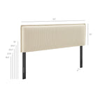 Modway Camille Striped Linen Blend Full Size Headboard
