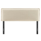 Modway Camille Striped Linen Blend Queen Size Headboard
