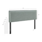 Modway Camille Striped Linen Blend Queen Size Headboard