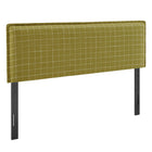 Modway Camille Checkered Linen Blend Queen Size Headboard