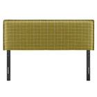Modway Camille Checkered Linen Blend Queen Size Headboard