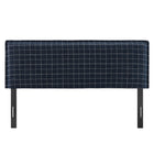 Modway Camille Checkered Linen Blend Queen Size Headboard