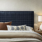Modway Camille Checkered Linen Blend Queen Size Headboard