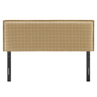 Modway Camille Checkered Linen Blend Queen Size Headboard