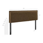 Modway Camille Striped Linen Blend King Size Headboard