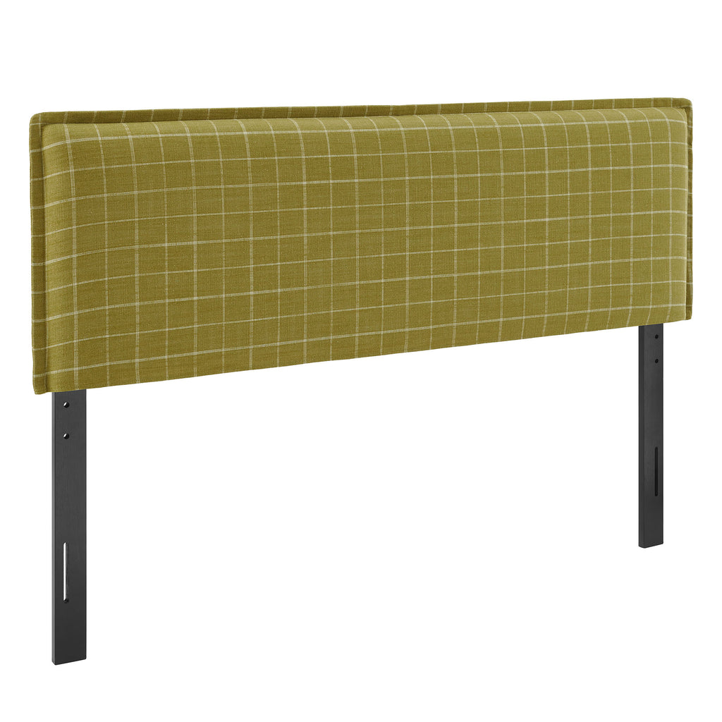 Modway Camille Checkered Linen Blend King Size Headboard