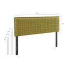 Modway Camille Checkered Linen Blend King Size Headboard