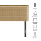Modway Camille Checkered Linen Blend King Size Headboard