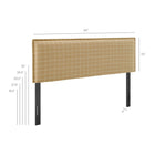 Modway Camille Checkered Linen Blend King Size Headboard