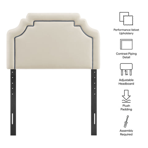 Modway Magnolia Stain-Resistant Performance Velvet Twin Size Headboard