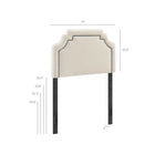 Modway Magnolia Stain-Resistant Performance Velvet Twin Size Headboard