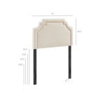 Modway Magnolia Stain-Resistant Performance Velvet Twin Size Headboard