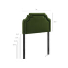 Modway Magnolia Stain-Resistant Performance Velvet Twin Size Headboard