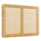 Modway Sandy Wall Mounted Wood and Rattan Twin Size Headboard