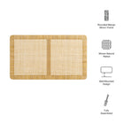 Modway Sandy Wall Mounted Wood and Rattan Twin Size Headboard
