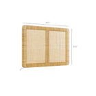Modway Sandy Wall Mounted Wood and Rattan Twin Size Headboard