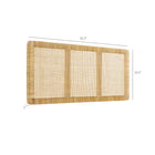 Modway Sandy Wall Mounted Wood and Rattan Full Size Headboard