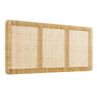 Modway Sandy Wall Mounted Wood and Rattan King Size Headboard