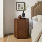 Modway Kade Faceted Wood Side Table