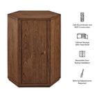 Modway Kade Faceted Wood Side Table