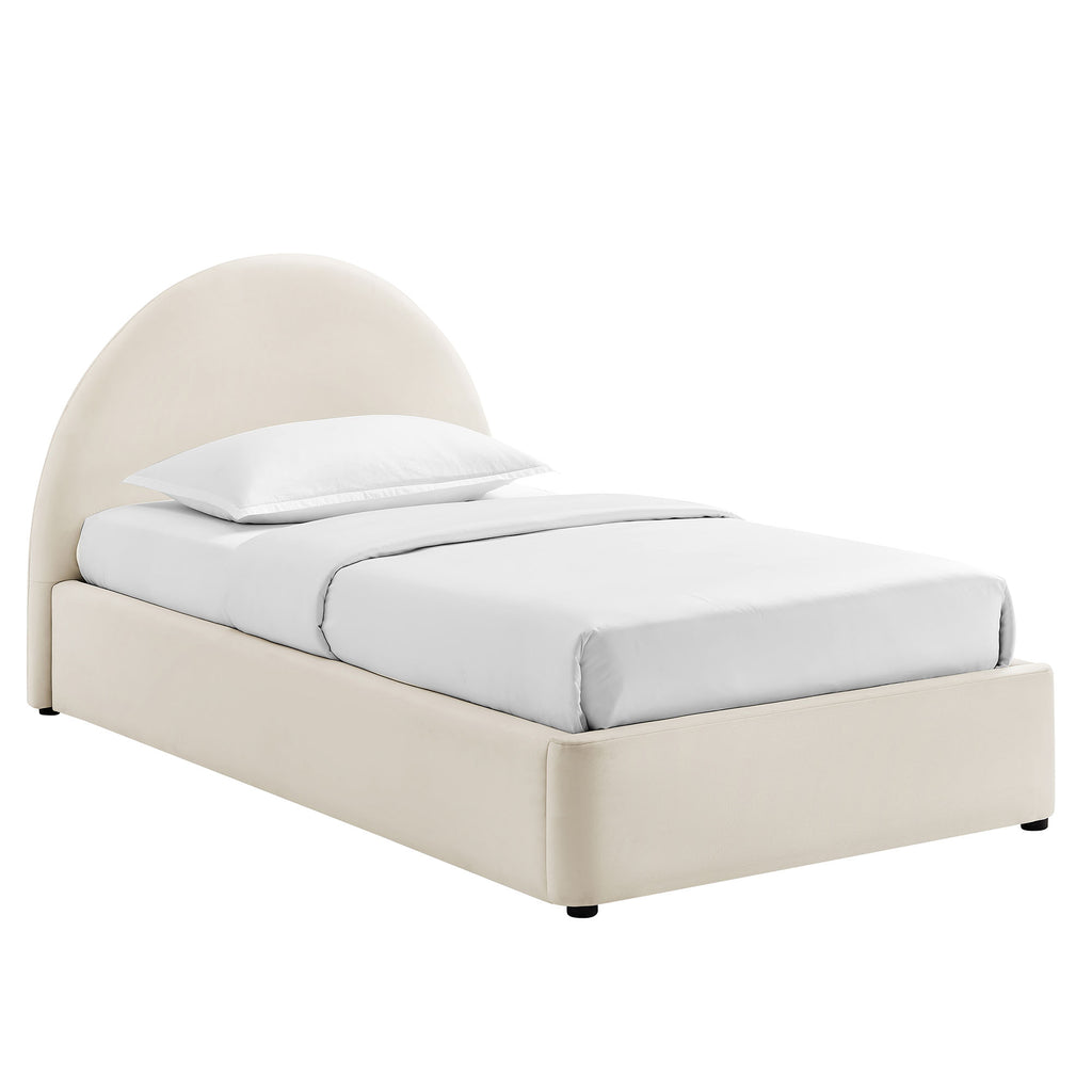 Modway Resort Twin Arched Performance Velvet Storage Platform Bed Frame