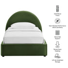 Modway Resort Twin Arched Performance Velvet Storage Platform Bed Frame