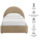 Modway Resort Twin Arched Performance Velvet Storage Platform Bed Frame
