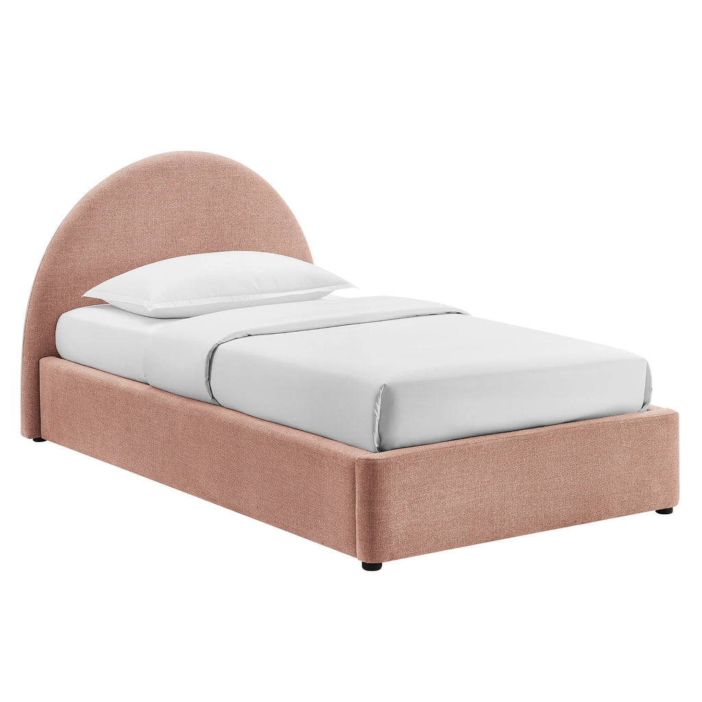 Modway Resort Twin Arched Upholstered Fabric Storage Platform Bed Frame