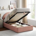 Modway Resort Twin Arched Upholstered Fabric Storage Platform Bed Frame