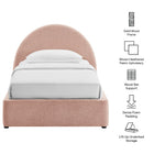 Modway Resort Twin Arched Upholstered Fabric Storage Platform Bed Frame