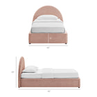 Modway Resort Twin Arched Upholstered Fabric Storage Platform Bed Frame
