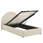Modway Resort Twin Arched Upholstered Fabric Storage Platform Bed Frame