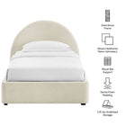 Modway Resort Twin Arched Upholstered Fabric Storage Platform Bed Frame
