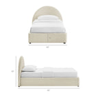 Modway Resort Twin Arched Upholstered Fabric Storage Platform Bed Frame