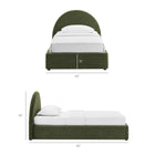 Modway Resort Twin Arched Upholstered Fabric Storage Platform Bed Frame