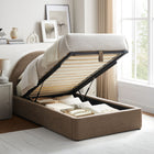 Modway Resort Twin Arched Upholstered Fabric Storage Platform Bed Frame