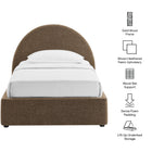 Modway Resort Twin Arched Upholstered Fabric Storage Platform Bed Frame