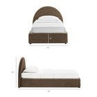 Modway Resort Twin Arched Upholstered Fabric Storage Platform Bed Frame
