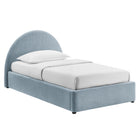 Modway Resort Twin Arched Upholstered Fabric Storage Platform Bed Frame