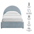 Modway Resort Twin Arched Upholstered Fabric Storage Platform Bed Frame