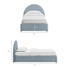 Modway Resort Twin Arched Upholstered Fabric Storage Platform Bed Frame