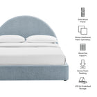Modway Resort Full Arched Upholstered Fabric Storage Platform Bed Frame